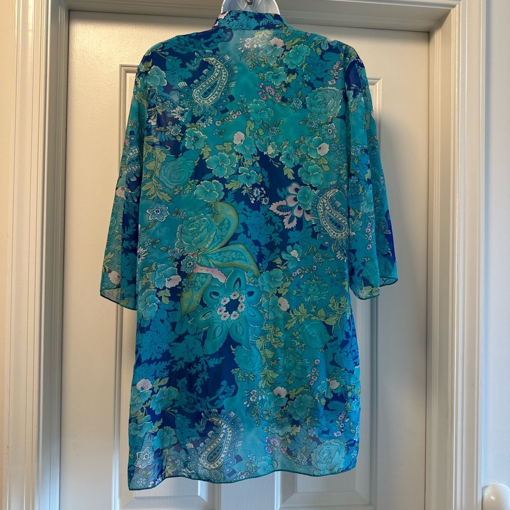Semi-Sheer Multicolored Tunic, Can Also Be Used A… - image 2
